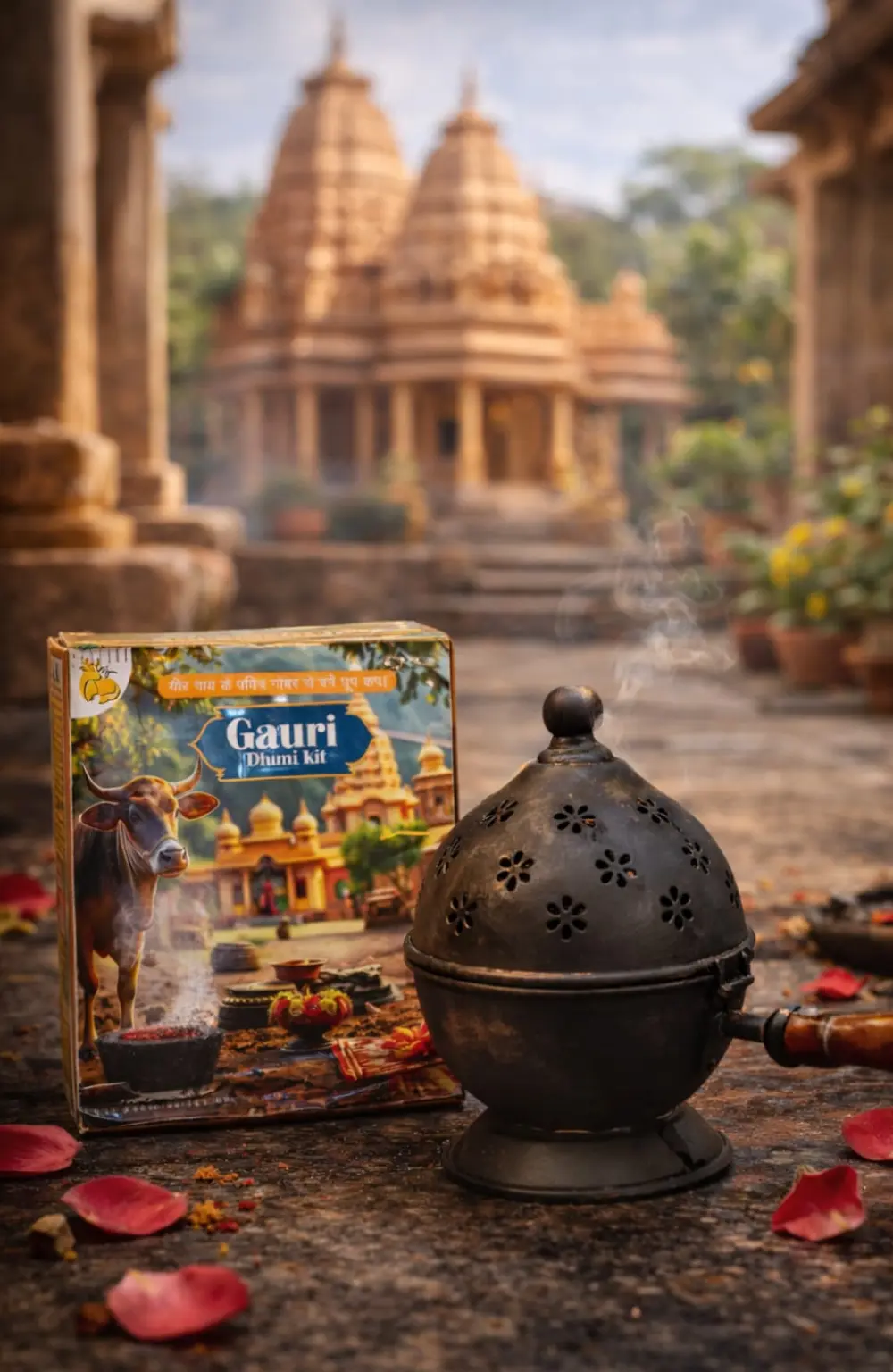 Premium Brass Dhoop Burner with Handle ( Dhoop Dani ) – Pooja & Aarti Use