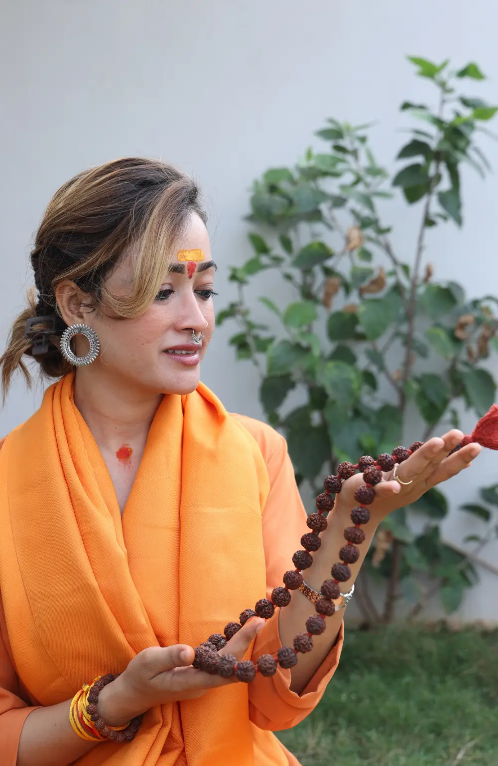 Shiv Abhimantrit 5 Mukhi Rudraksha Mala ( Big Size)